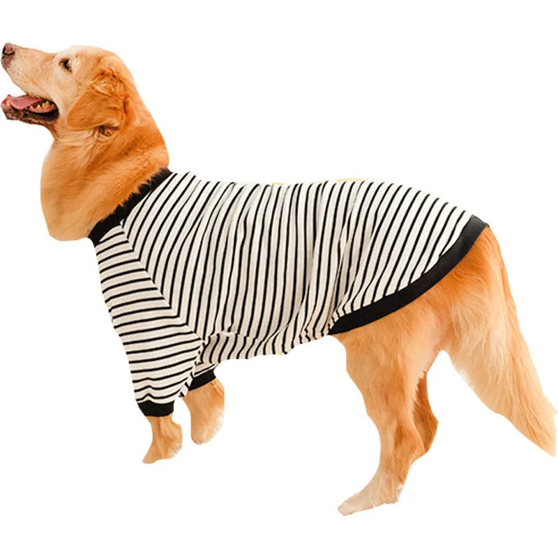 Autumn winter dog coat for Samoyed medium large dog, 8 sizes from 3XL to 8XL, black and white striped bear colour
