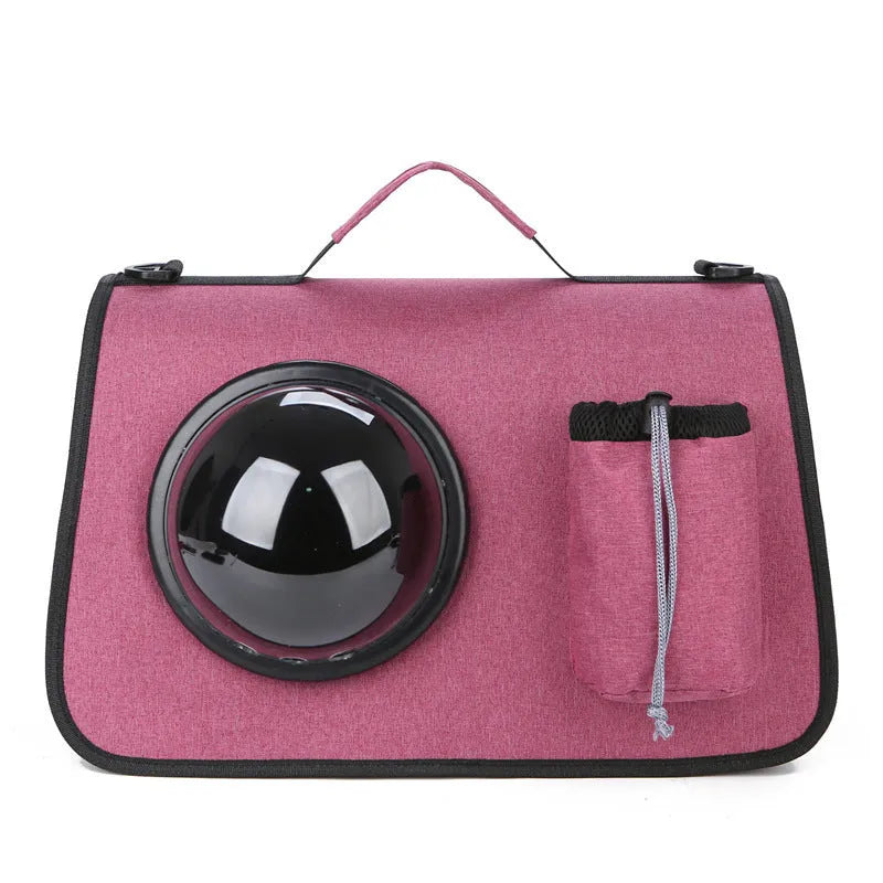 Portable crossbody pet bag in Oxford material with 13kg capacity, cup lid colour camouflage