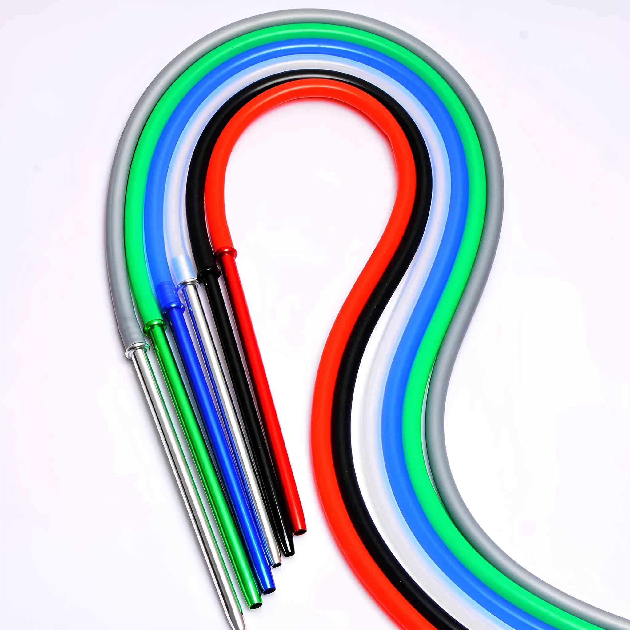 Creative silicone water fume hookah pipe in six colour options with aluminium fittings