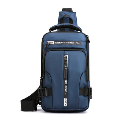 A versatile crossbody backpack for men with multiple pockets and a sleek, square profile for convenient, hands-free carry