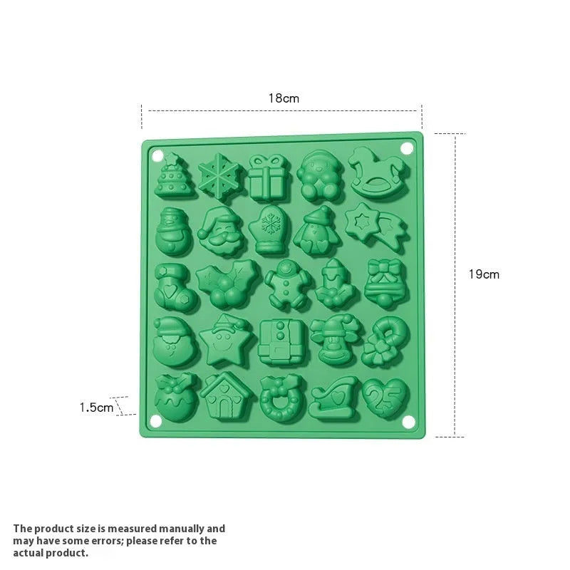 Cartoon pattern silicone cake mould in green, with flexible non-stick surface for home baking