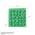 Cartoon pattern silicone cake mould in green, with flexible non-stick surface for home baking