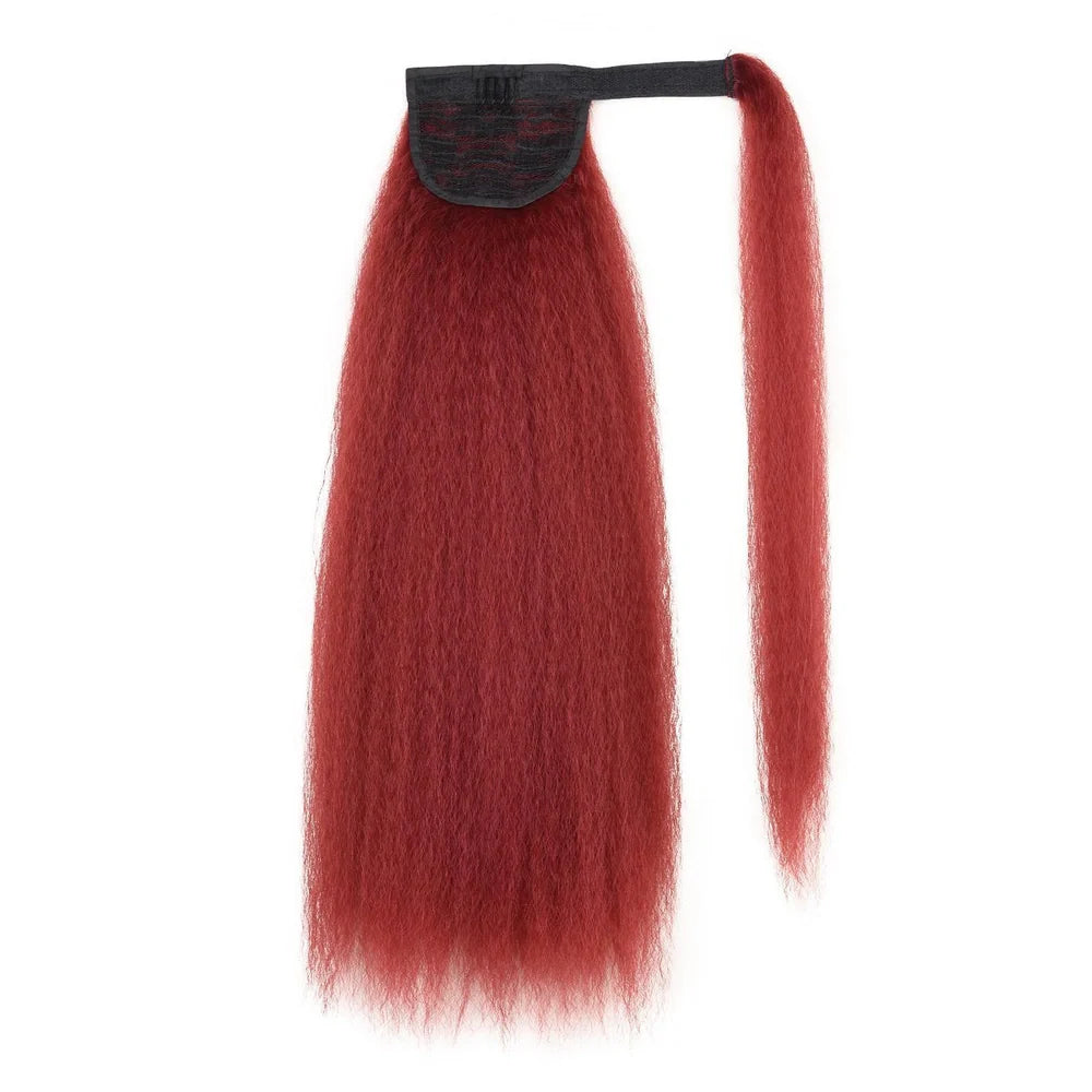 Women's fluffy curly ponytail wig with velcro fastening measuring 10x55cm