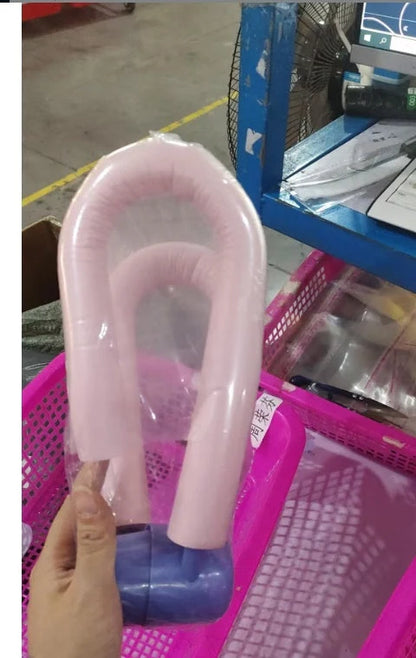 Compact leg training clip in purple, pink, blue, and grey for gym and home workouts