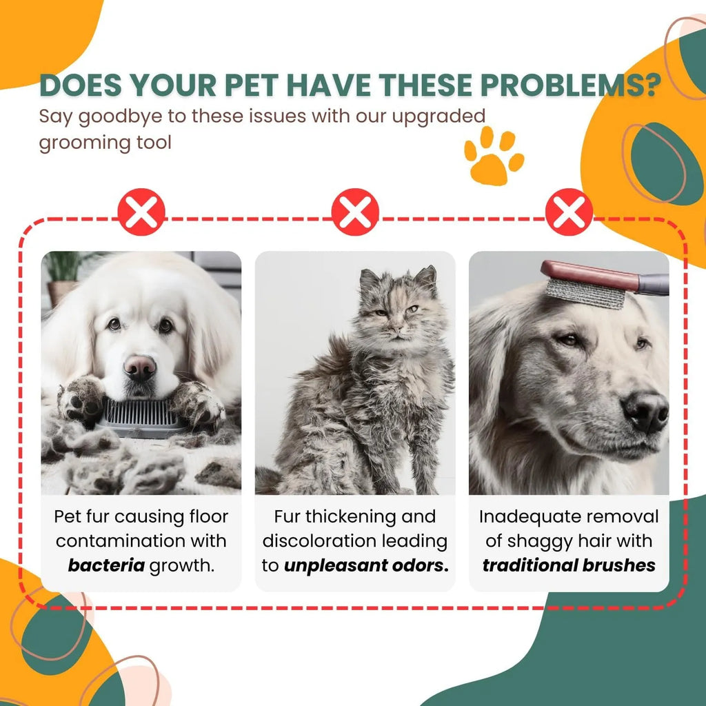 White pet grooming brush with steam spray function and self-cleaning mechanism for dogs and cats