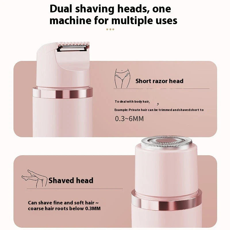 Premium electric shaver and painless women's epilator for flawless hair removal on face, underarms, legs, and bikini area