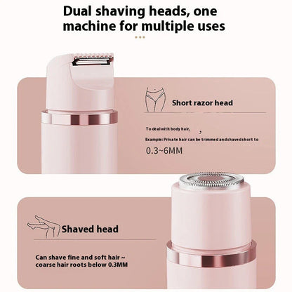 Premium electric shaver and painless women's epilator for flawless hair removal on face, underarms, legs, and bikini area