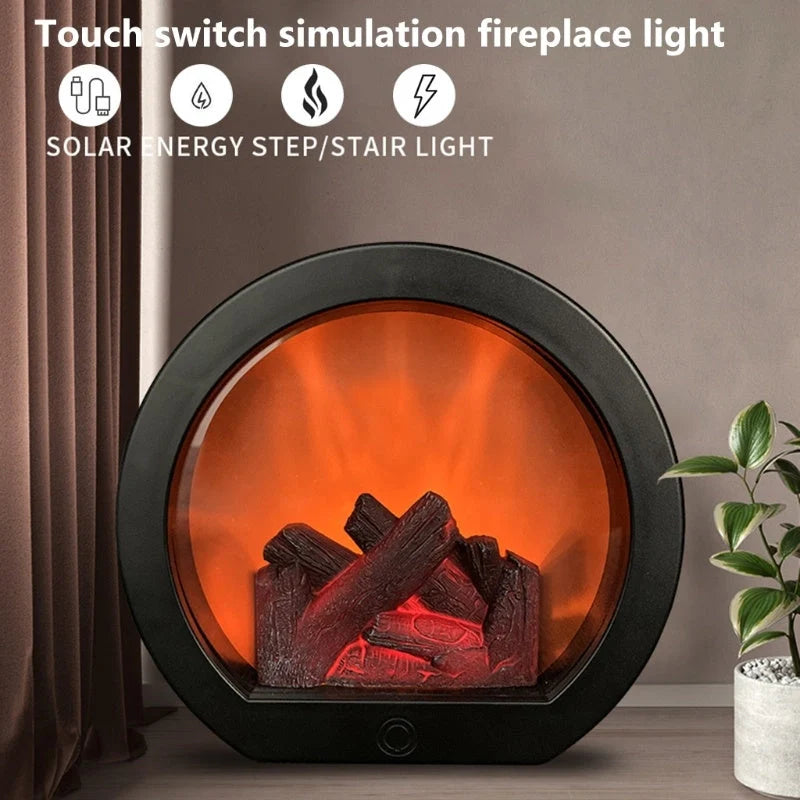 Dynamic Vision 3D Flame Touch Fireplace Lantern with realistic flame effect