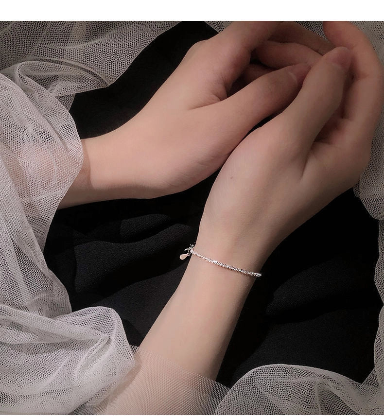 Starry bracelet sparkling cauliflower anklet in copper with a starry sky design