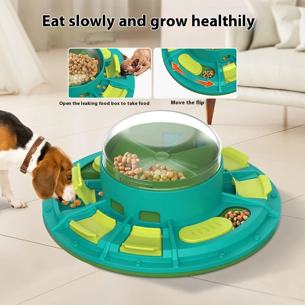 Interactive dog puzzle toy for IQ improvement and slow feeding