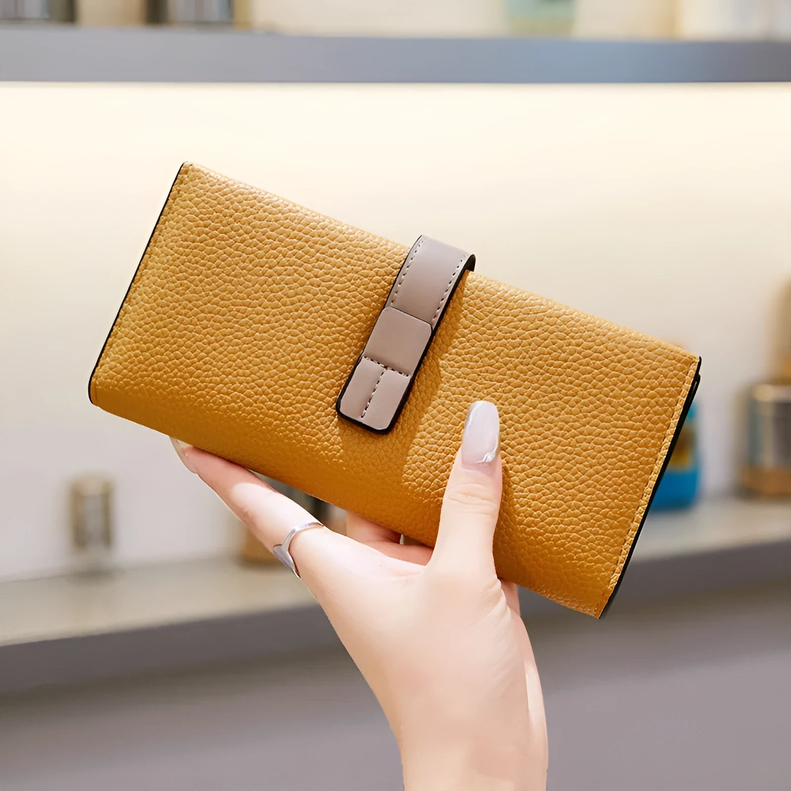 Women's large capacity PU leather handbag with polyester lining in multiple colour options