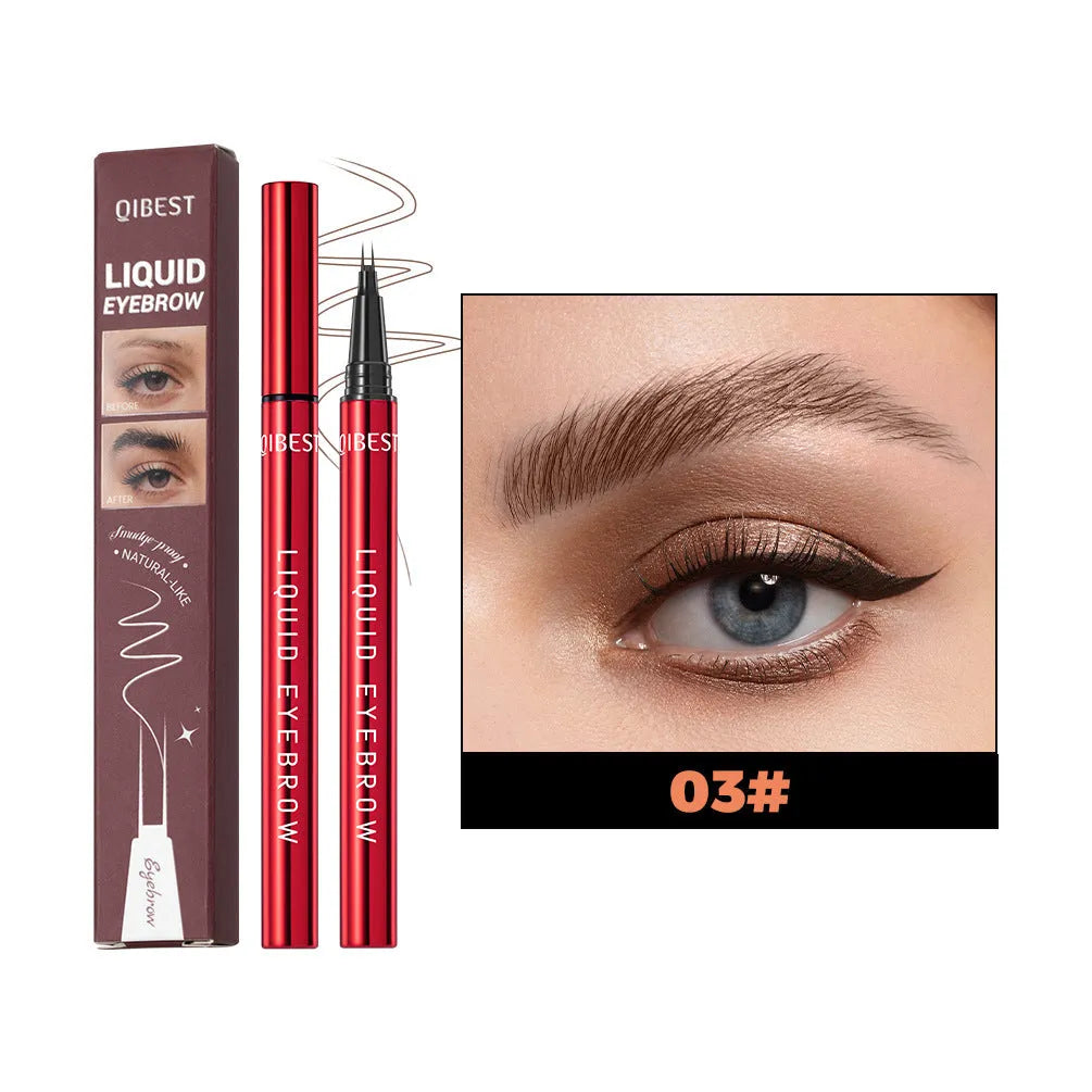 Waterproof oil resistant eyebrow pencil in Brown with standard specification for long-lasting smudge-free brows