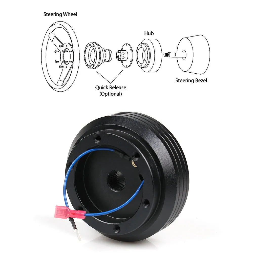 Black steering wheel base fitting for Honda Civic EK130H and EG110H car modification