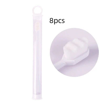 Ultra-fine nylon toothbrush with super soft 2.3cm bristles for sensitive gums