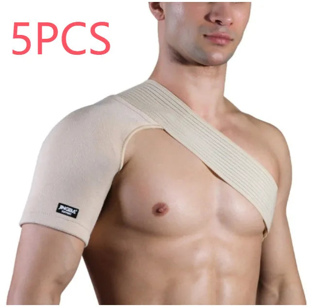 Adjustable skin tone one-shoulder protective sports strap for weightlifting and multi-sport use
