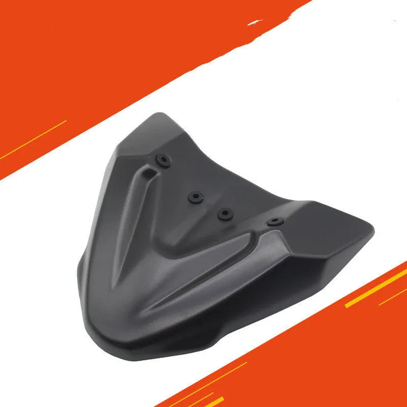 Black ABS plastic fixed wind deflector wing for KTM 390 and 790 Adventure motorcycles.