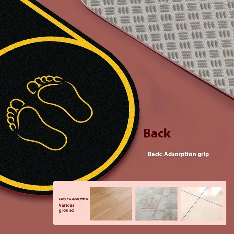 Black non-slip yoga mat with 6mm thickness and faux leather surface for exercise