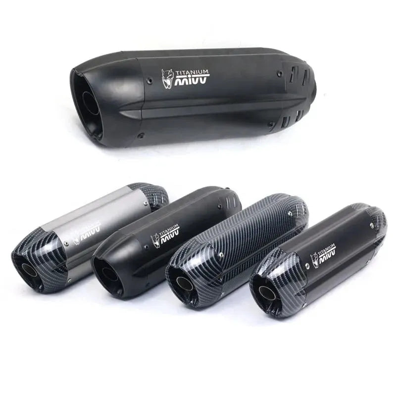 Stainless steel motorcycle exhaust pipe modification with hexagonal design and muffler