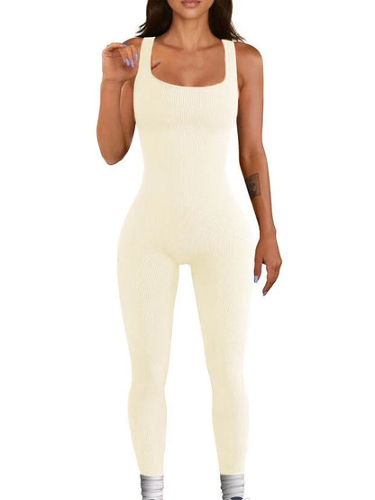 Women's spandex suspender tank top tights with button details in various colours