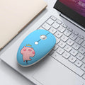 Wireless cartoon animal optical mouse with USB receiver showing multiple colour options