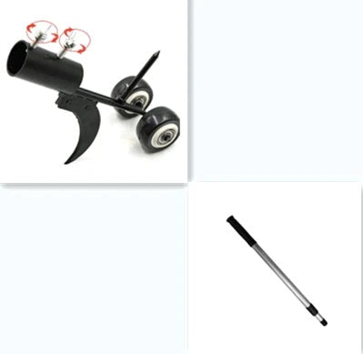 Portable gardening tools set for efficient weed removal with durable metal construction