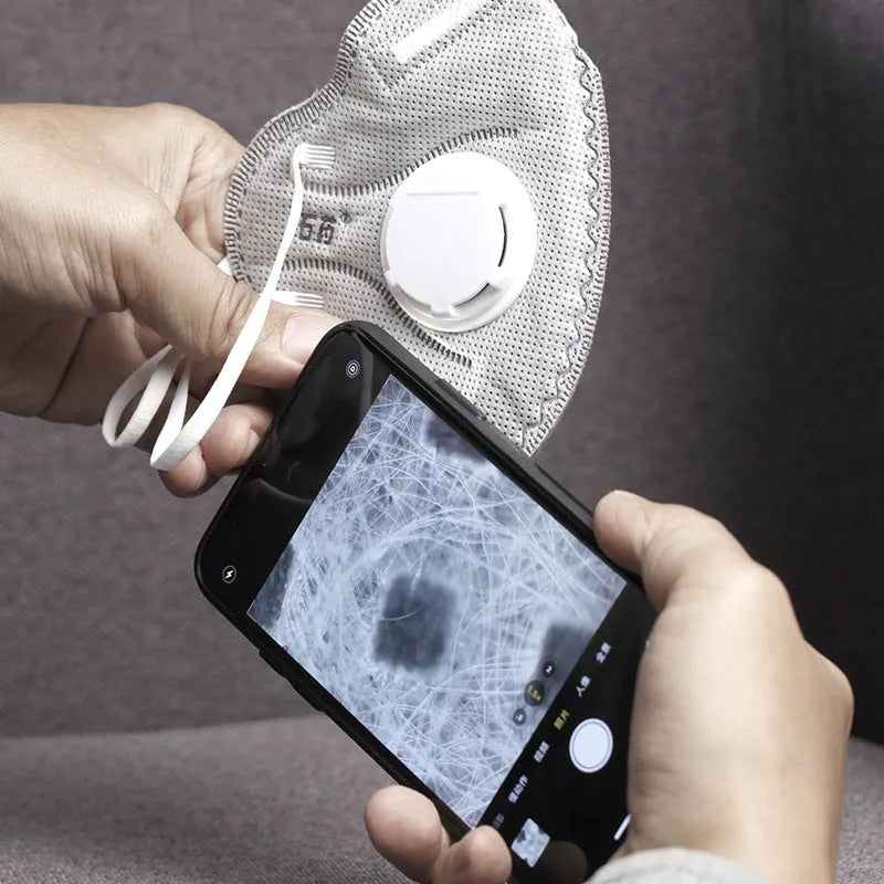 400X mobile phone microscope lens with aluminium alloy and black silver finish for iPhone compatibility