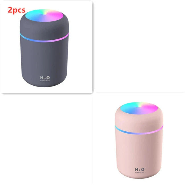 Mini USB Desktop Humidifier with Soothing Mist, Color-Changing Lights, and Quiet Operation