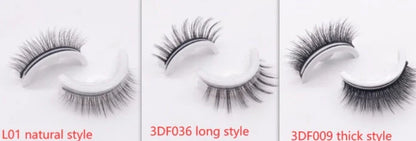 Captivating 3D layered mink-like false eyelashes for bold, voluminous eye makeup looks