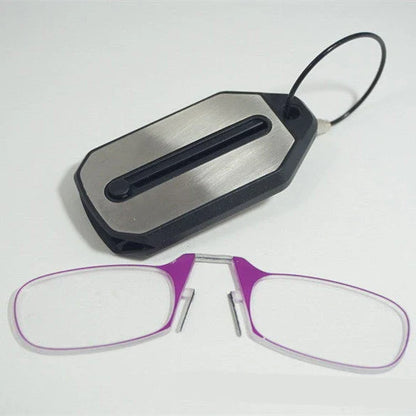 Stylish and portable clip-on reading glasses with magnification options for men and women