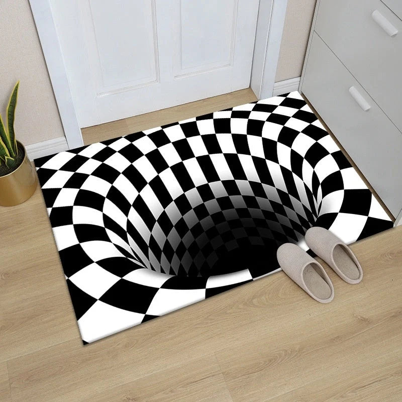 3D Geometric Stereoscopic Illusion Floor Mat for Pets in various sizes