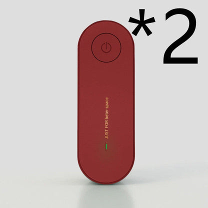 Compact negative ion air purifier in various colors, releasing 5 million ions to purify the air in your home or office