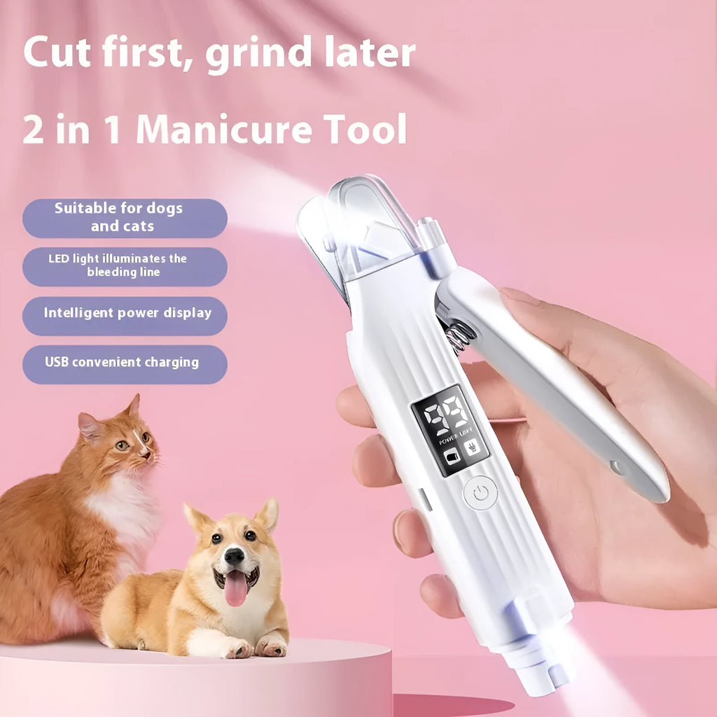 HZ8 White model dog nail clipper grooming tool with plastic construction