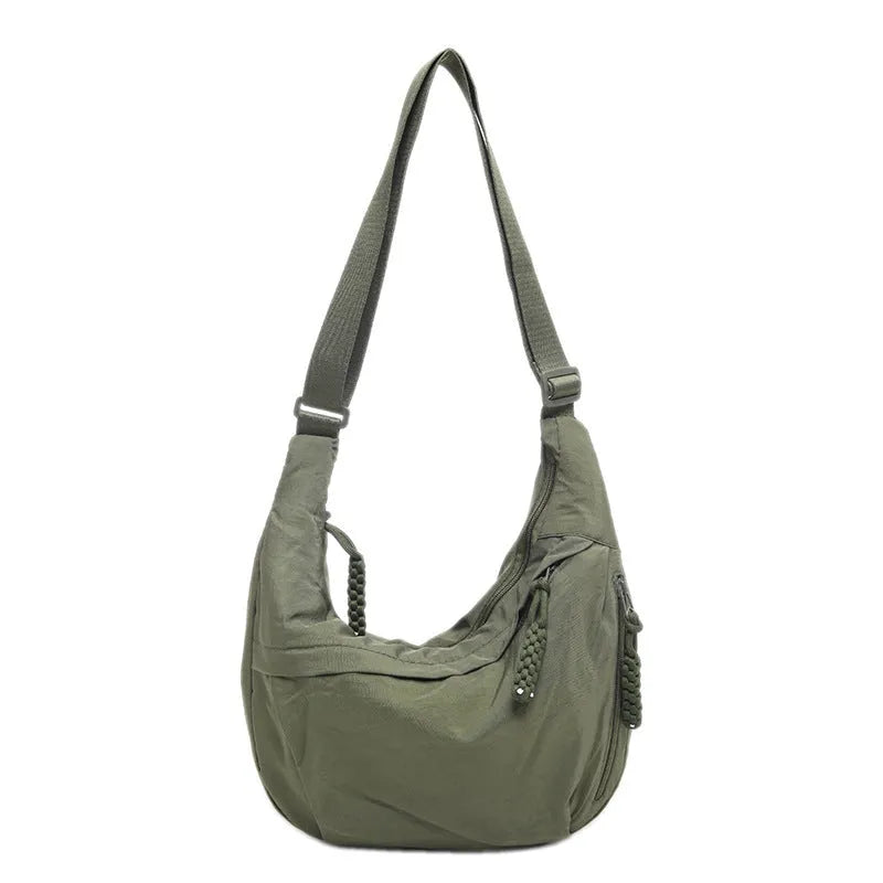Nylon washed cloth shoulder bag large-capacity crossbody bag in multiple colours