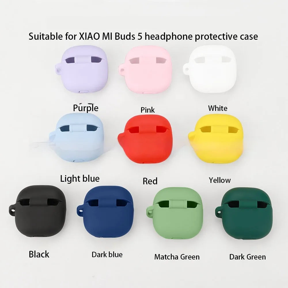 Soft silicone protective case for Buds5 Bluetooth headset in Black Nude colour, handmade universal fit