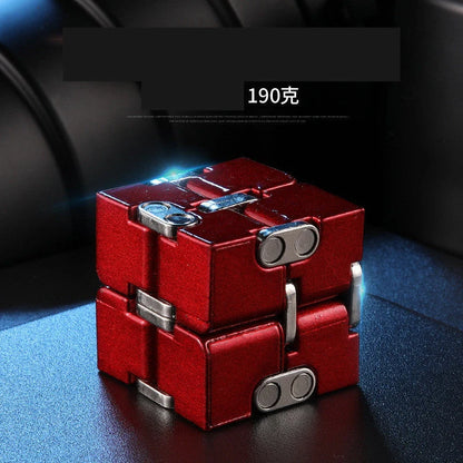 Infinity Cube Educational Toy in zinc alloy, available in multiple colours for focus enhancement and stress relief.