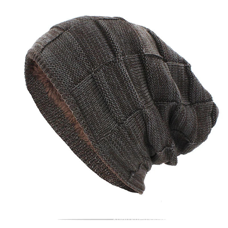 Unisex wool knitted beanie in various colors for winter warmth