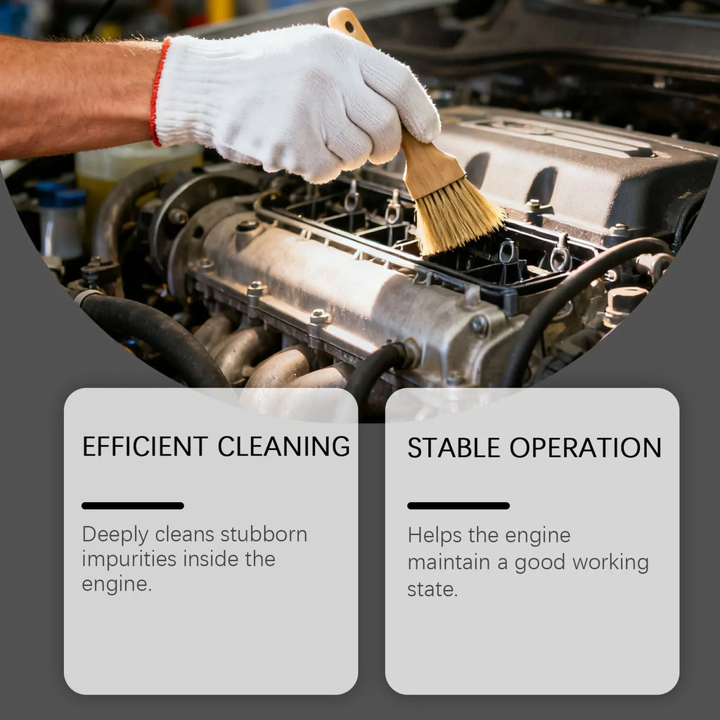 50ml engine cleaner bottle with sponge and rag in box for engine maintenance