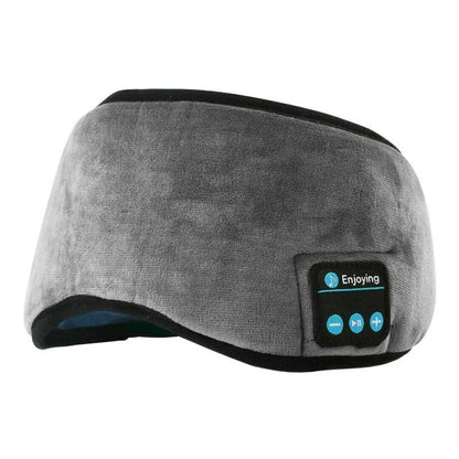 Bluetooth 5.0 wireless headband with built-in sleeping eye mask for music, calls, and relaxation