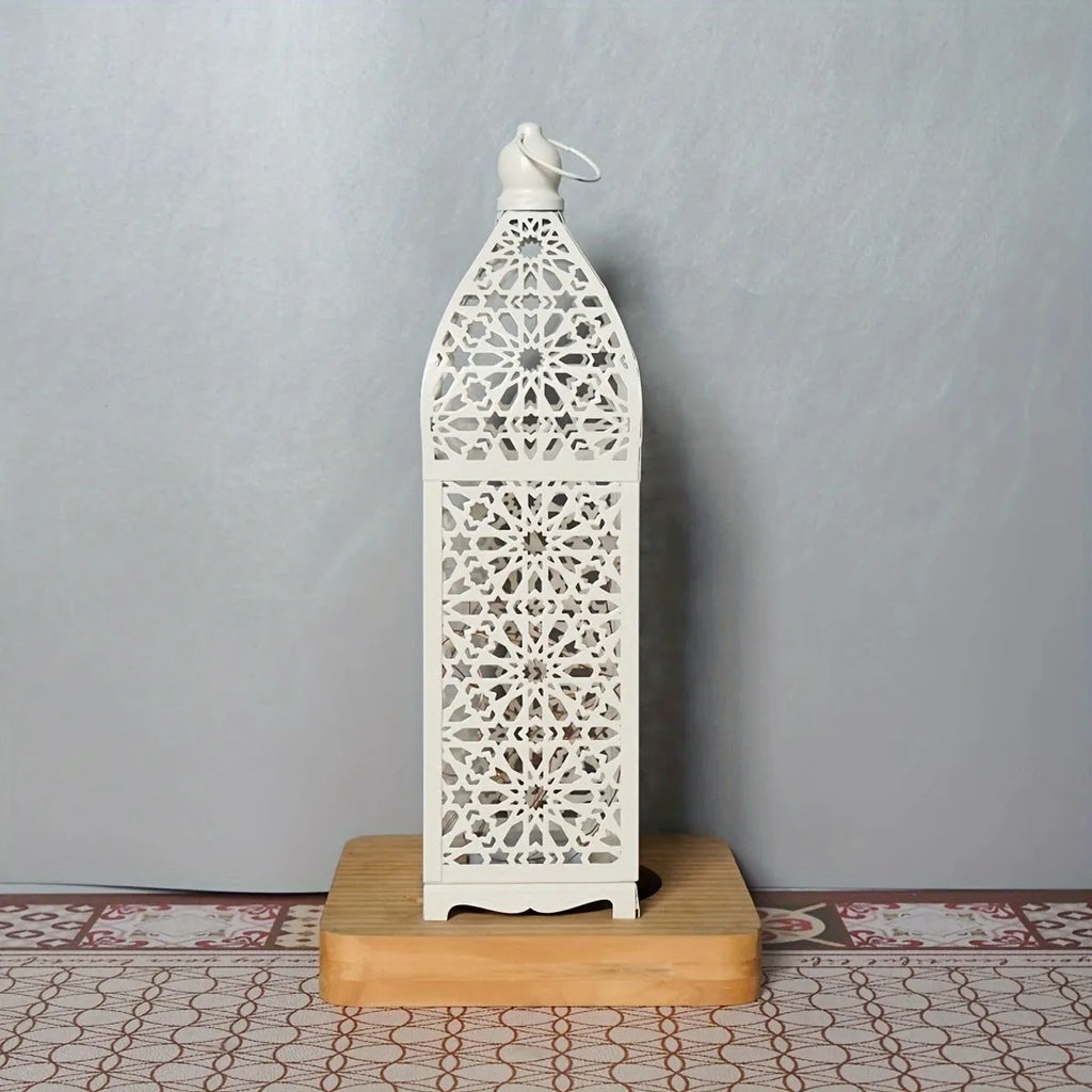 Modern simplicity iron barn lantern hollow four-corner ornament in gold, three sizes