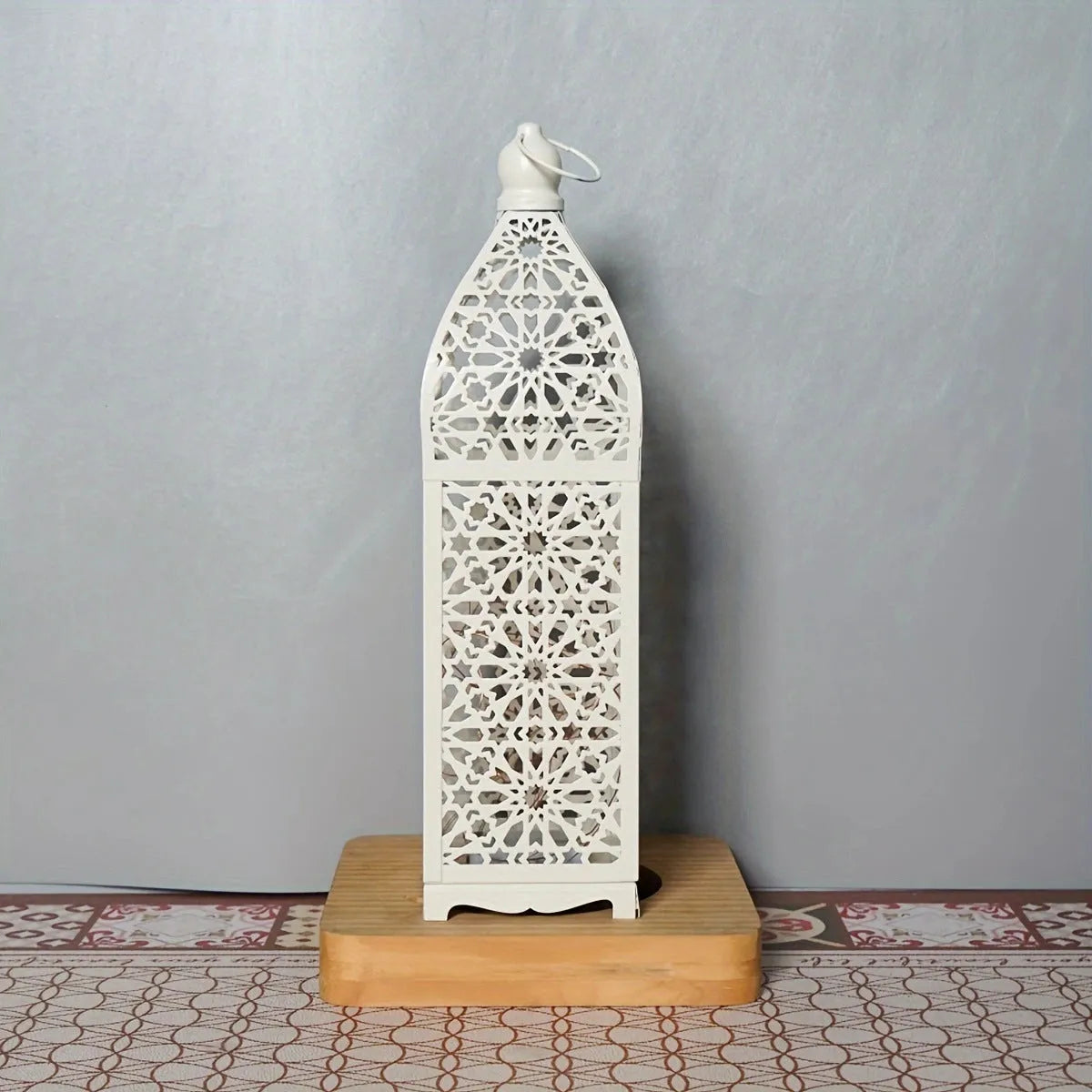 Modern simplicity iron barn lantern hollow four-corner ornament in gold, three sizes