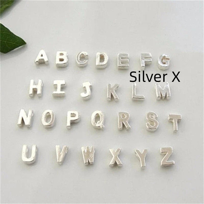 Peach Heart Shaped Letter Necklace in gold and silver finishes with alloy pendant