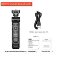 Black ABS mobile phone tripod with Bluetooth remote control and handle