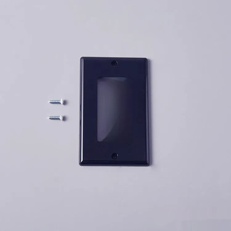 Plastic wall-mounted socket panel in black and white, American Standard surface shell