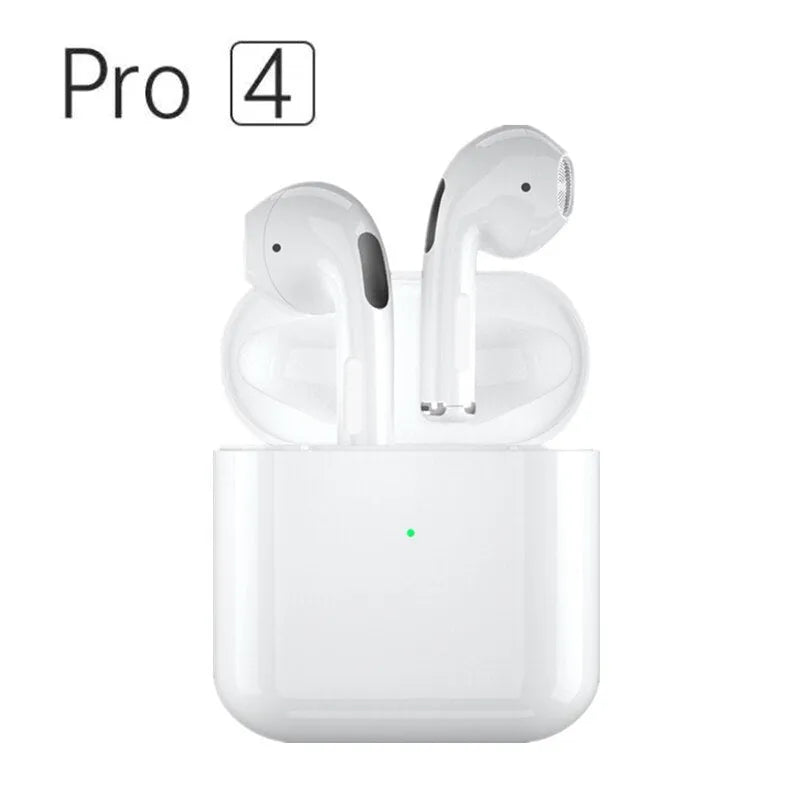 Pro4 Black and Pro4 White in-ear wireless Bluetooth sports headphones on a plain background.