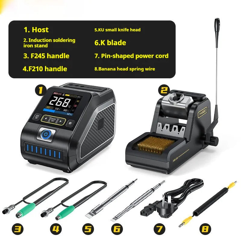 Intelligent constant temperature soldering station with plug-in heating core for maintenance welding