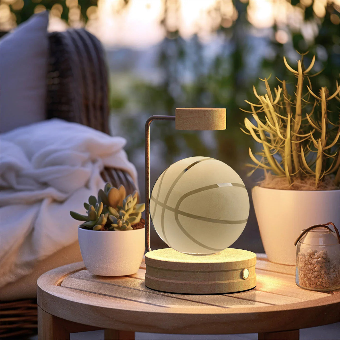 Dazzling crystal ball nightlight with captivating cosmic designs, creating a warm, soothing ambiance in your home