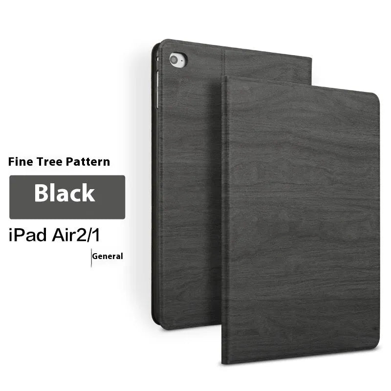 Sapphire blue imitation leather iPad cover with integrated sleep bracket for universal model fit.