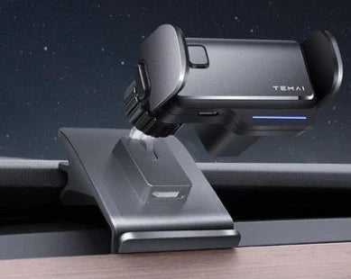 Electric automatic car phone holder with aluminium alloy construction and gravity linkage mechanism