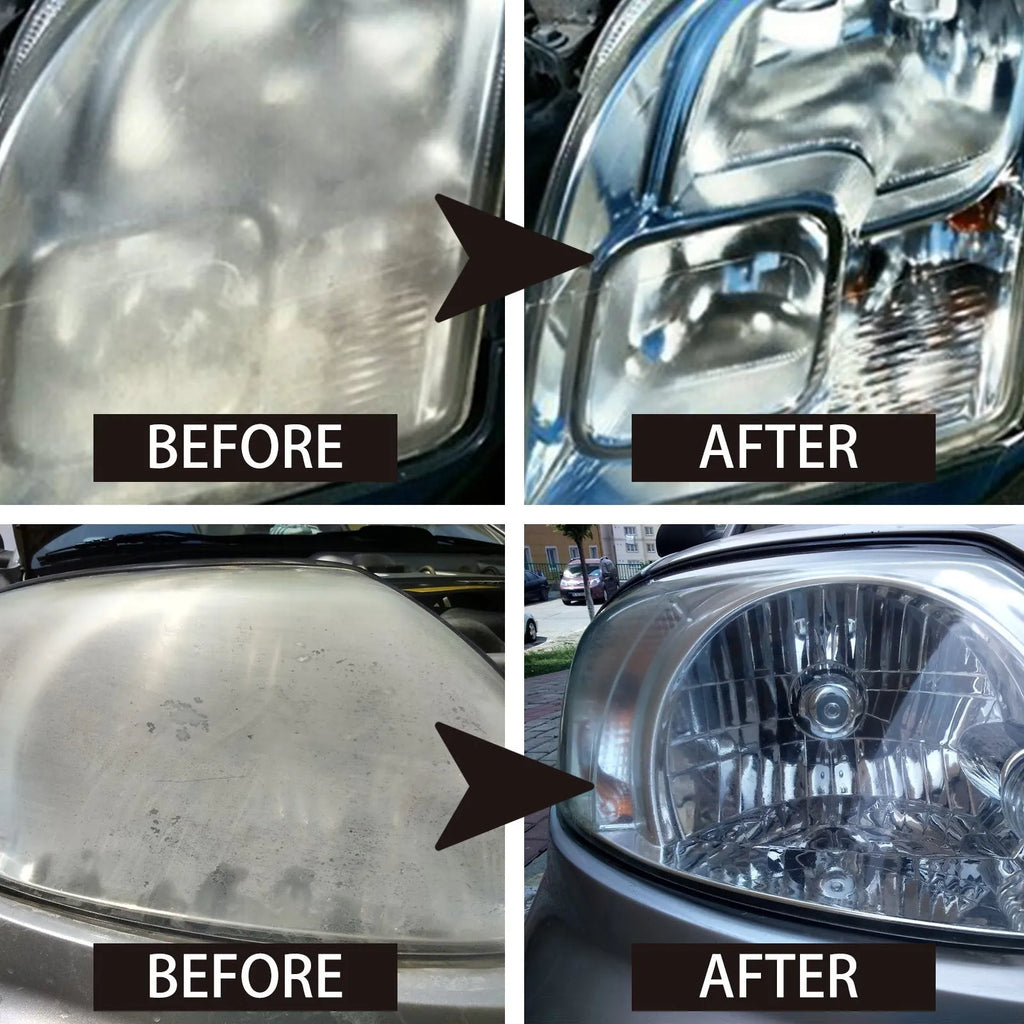 150ml bottle of car headlight repair liquid for restoring yellowed plastic lenses.