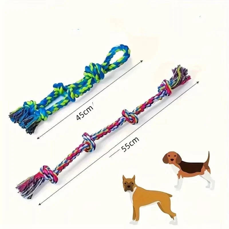 Heavy-duty cotton rope dog toys for large breeds with dental health benefits